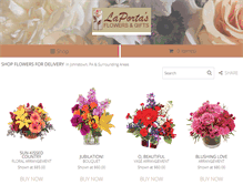 Tablet Screenshot of laportasflowers.com
